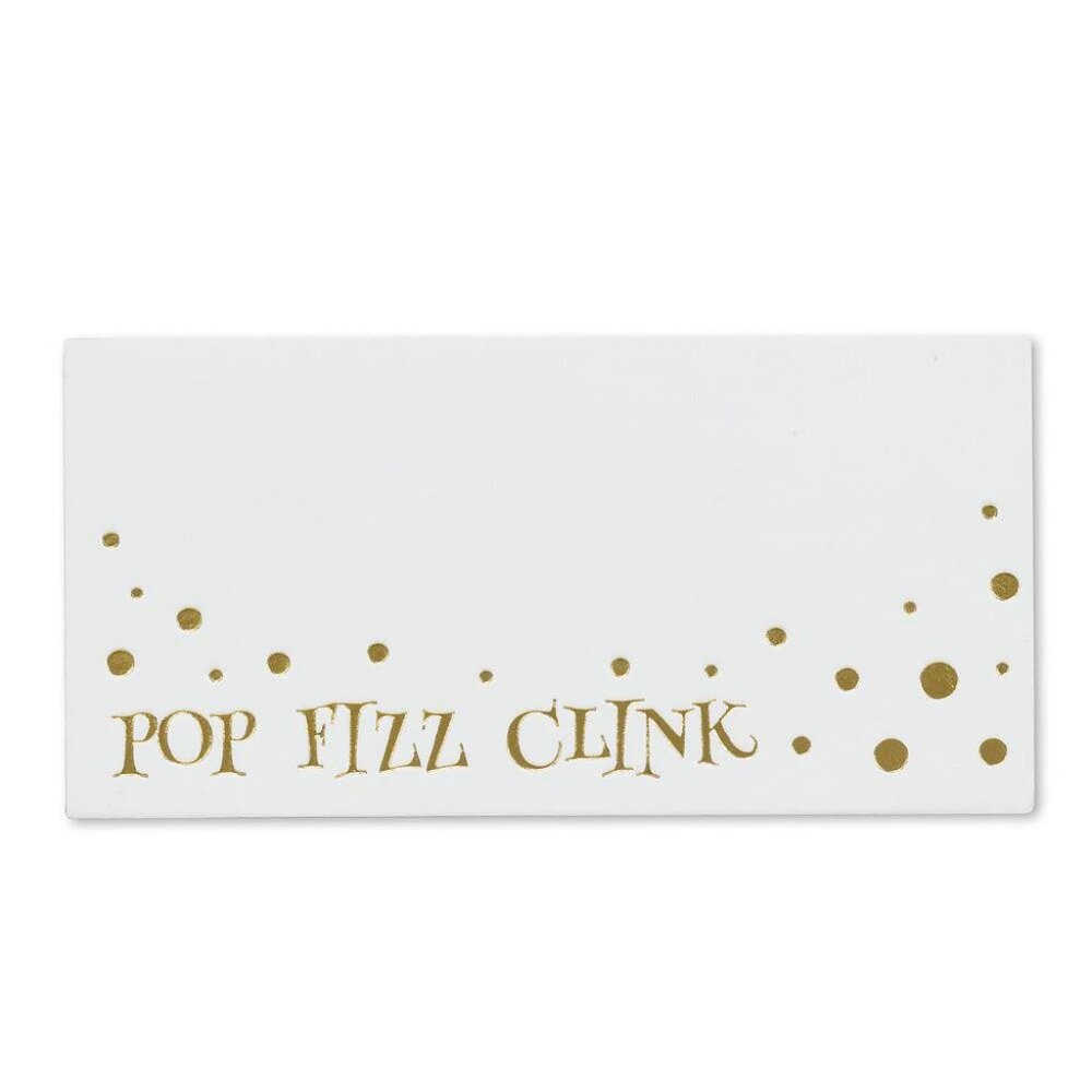 Gold Foil Pop Fizz Clink Place Cards Pkg of 24